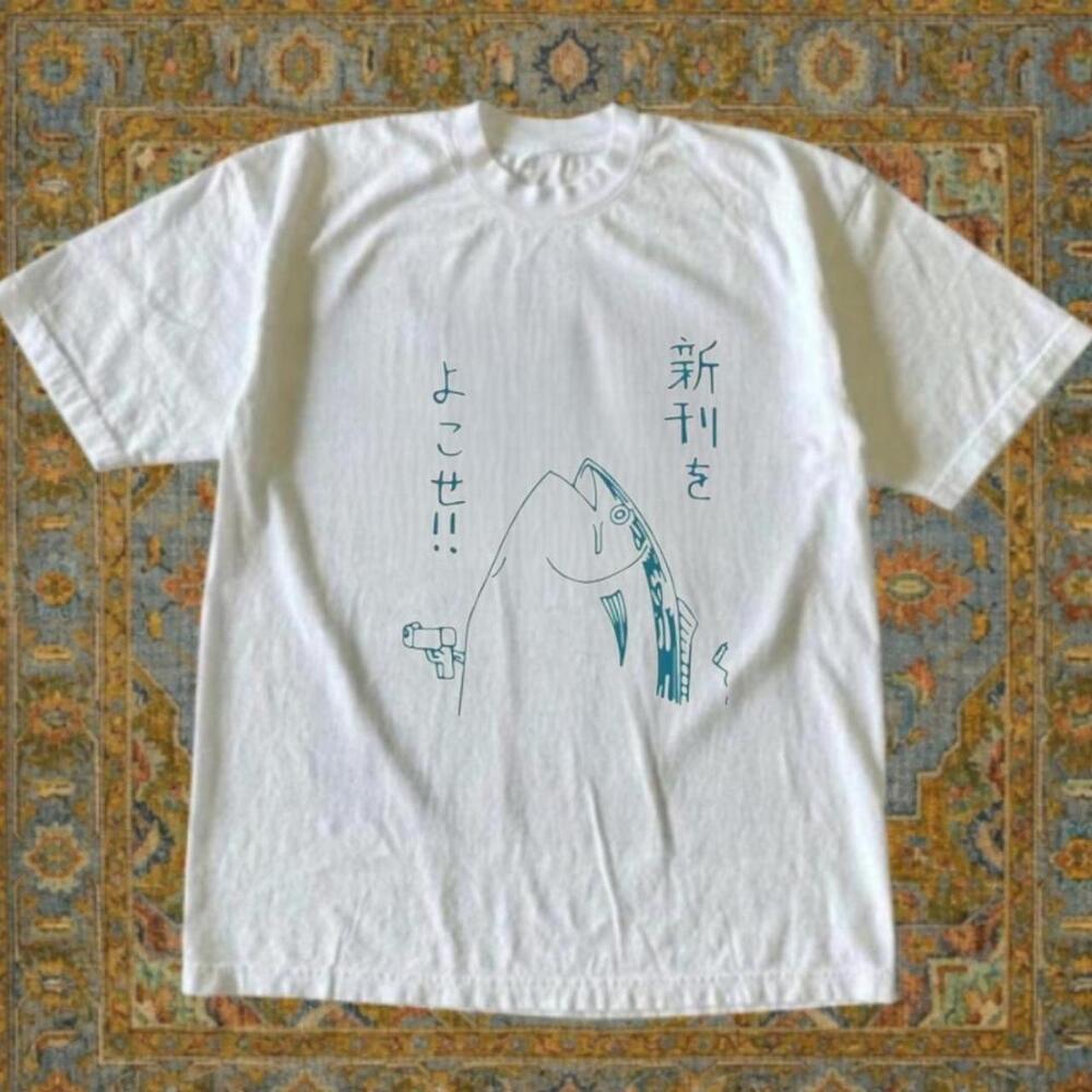 Gildan Men White T-Shirt, White Cotton T-Shirt With Blue Graphic